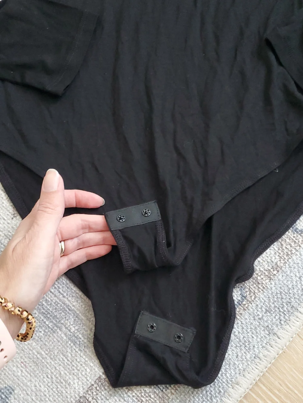 NWT MangoPop Black Longsleeve Bodysuit Mock Turtleneck SzS - Picture 4 of 10